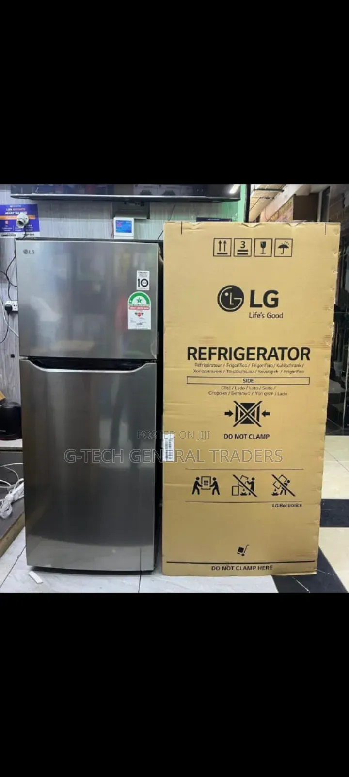 Lg 438l Double Door No Frost Refrigerator -dark Silver