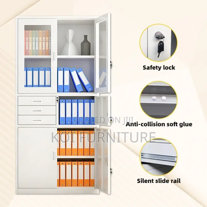 Office Cabinet; Grey Steel Executive Office Cabinet for Managements