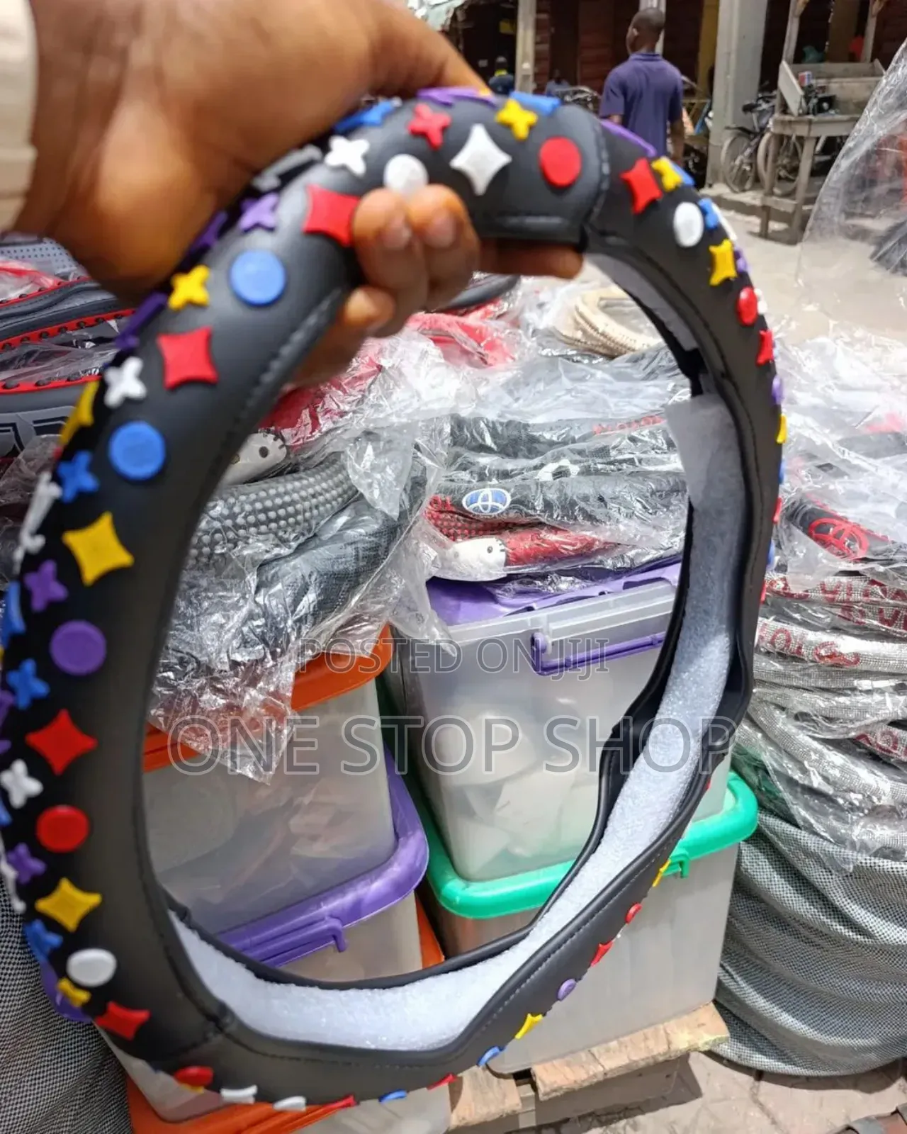 Faux Leather Louis Vuitton Steering Wheel Cover