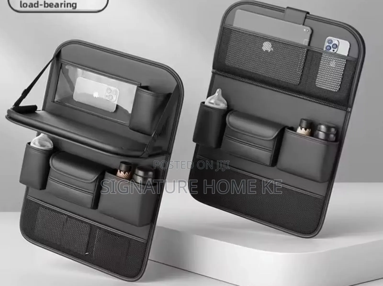 Premium Leather Car Back Seat Organizer