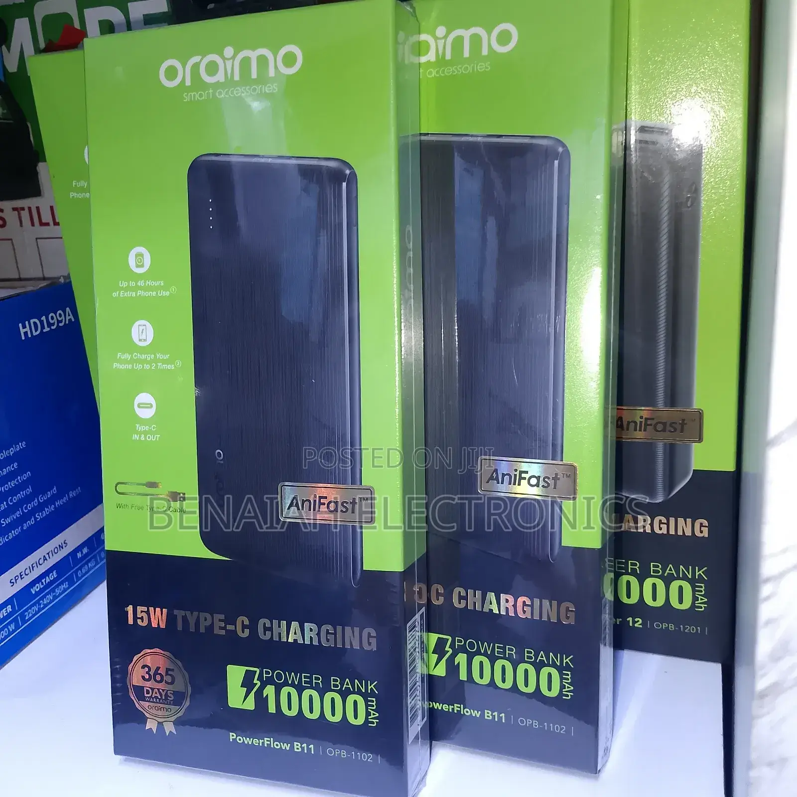 10000 Mah Powerbank Type C in Out