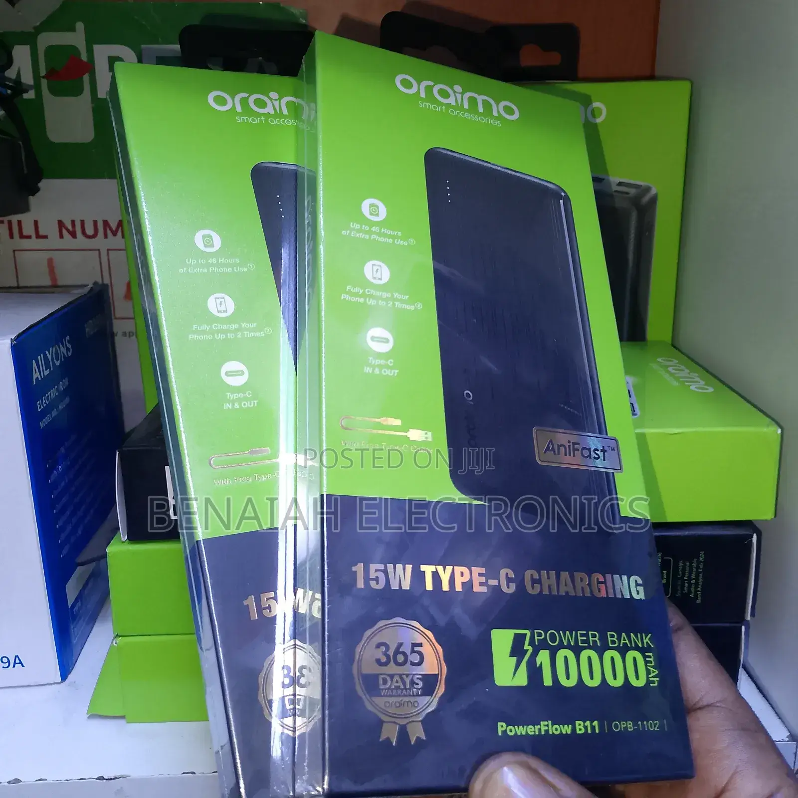 Original Oraimo Powerbank 10000mah, Lightweight Ideal for Traveling