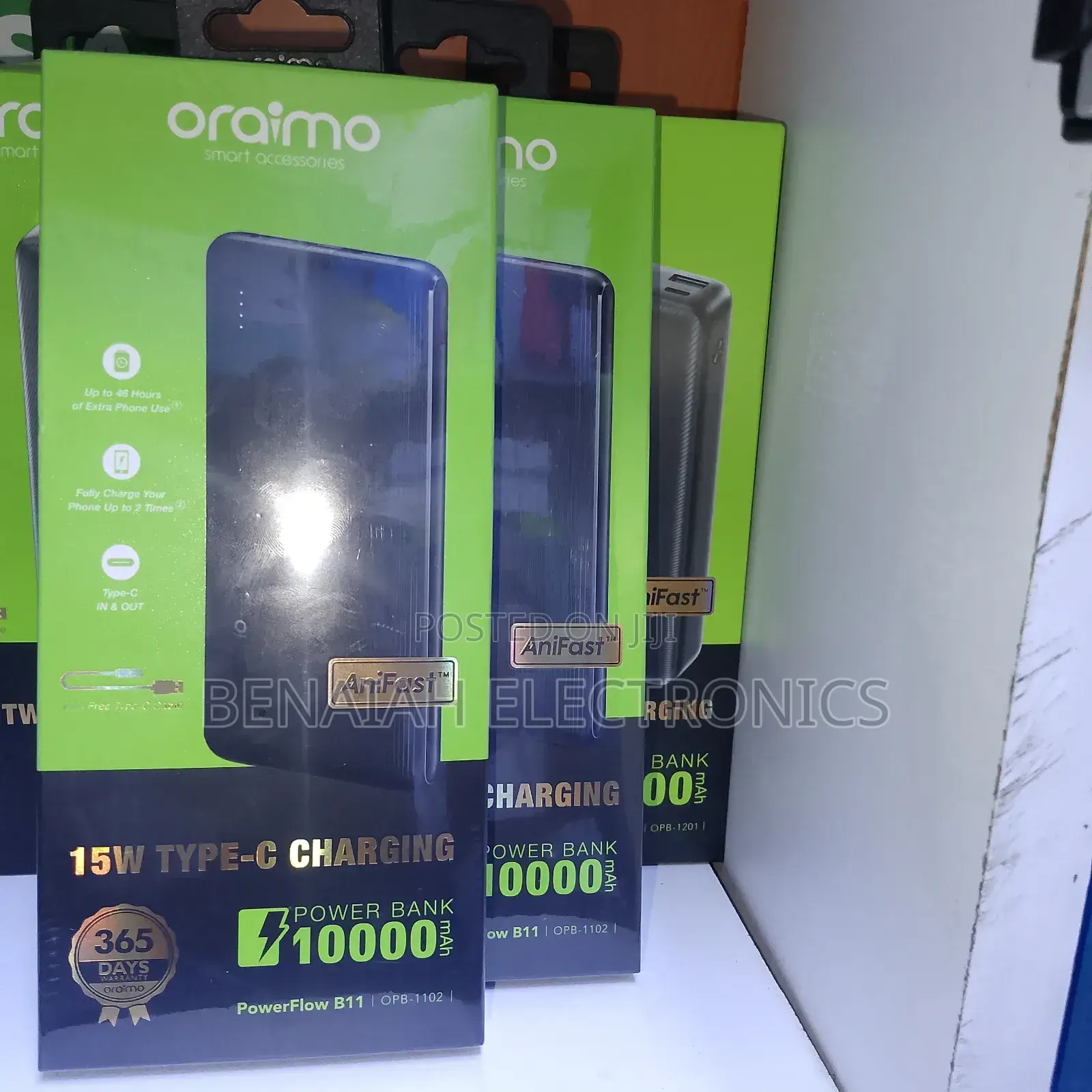 Original Oraimo Powerbank 10000mah, Lightweight Ideal for Traveling