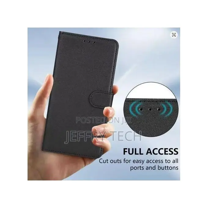 Xiaomi Redmi 15c Cover Flip Case Black Magnetic Wallet Book Leather He