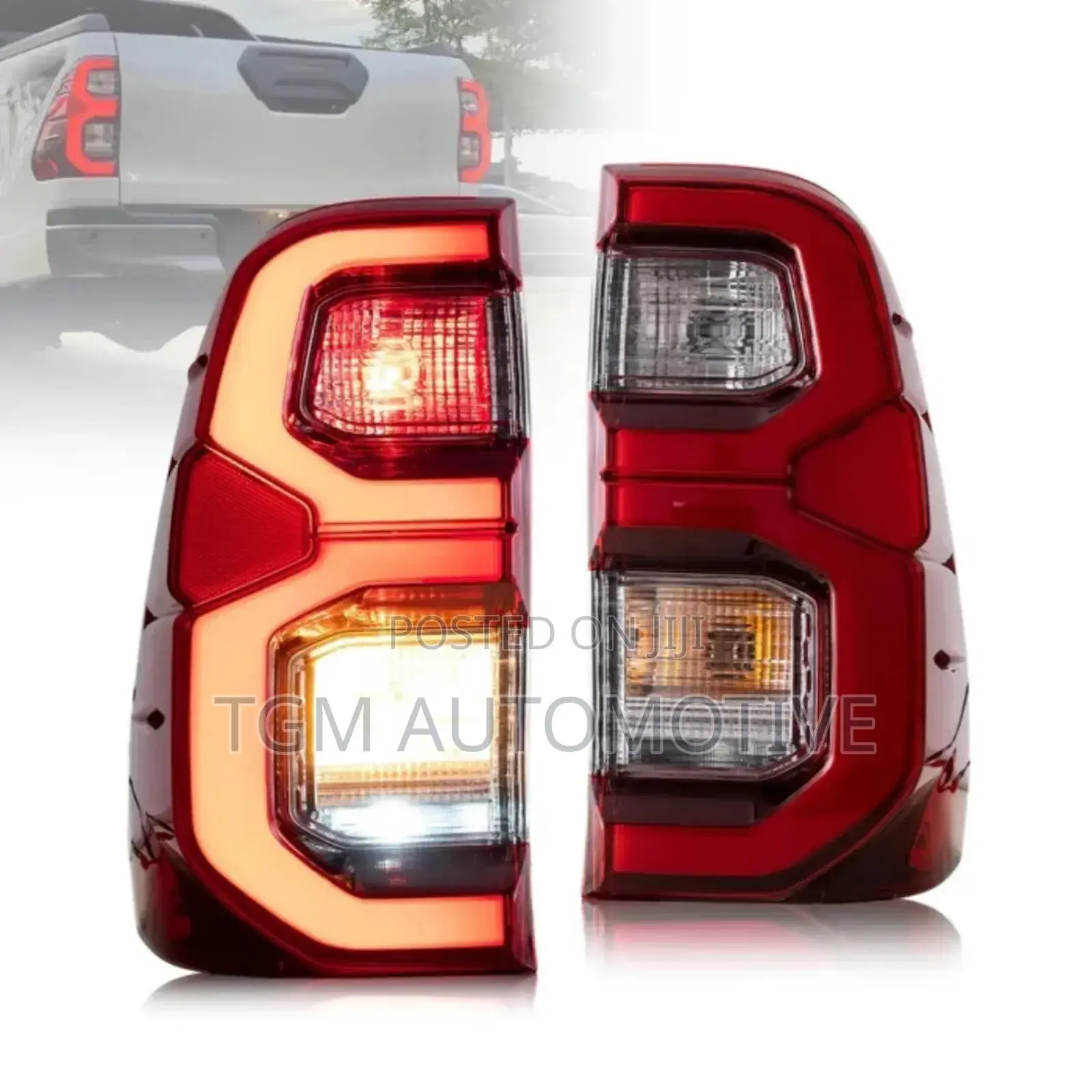 Hilux Revo Tail Lights Smoked Led Red Tail Lights Red