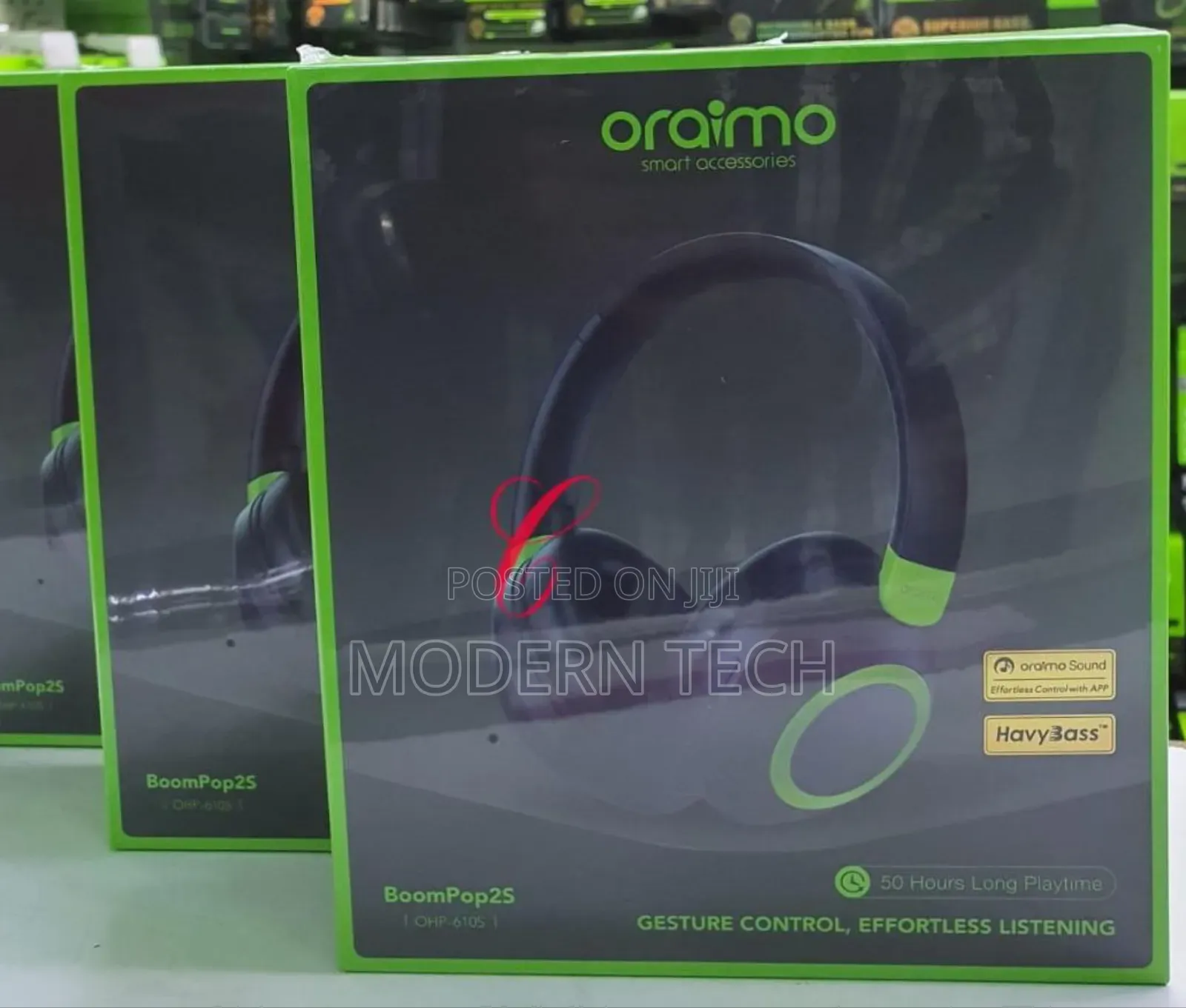 Oraimo Boompop 2s – Smart Gesture Control Wireless Headphones With Enc