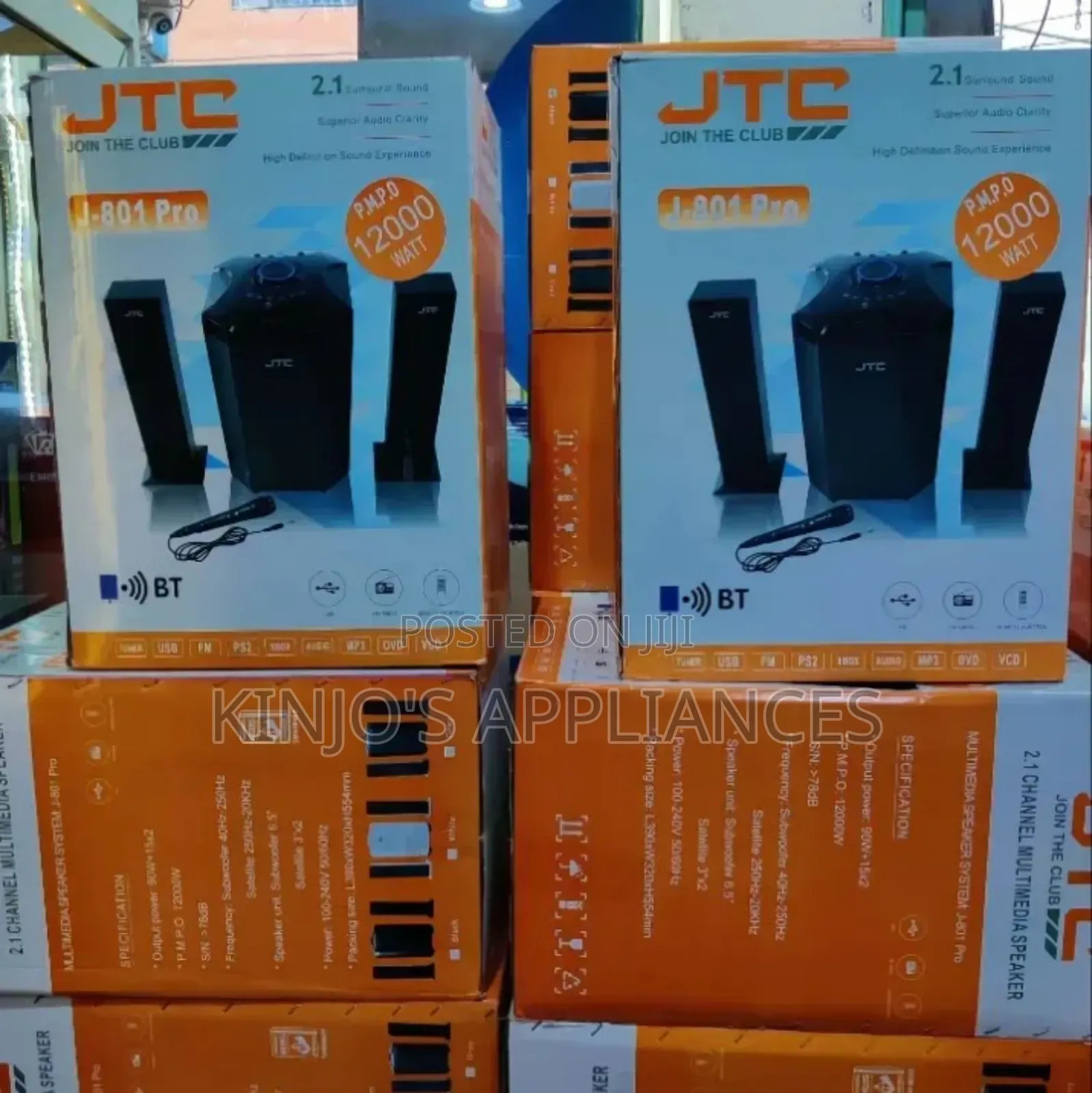 JTC 801 Mtungi Comes With 1 Microphone Woofer