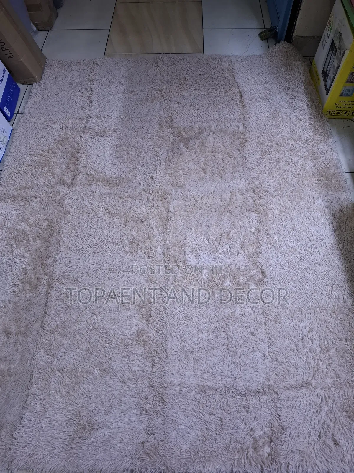 Brilliant Beige Fluffy Carpet for Your Room