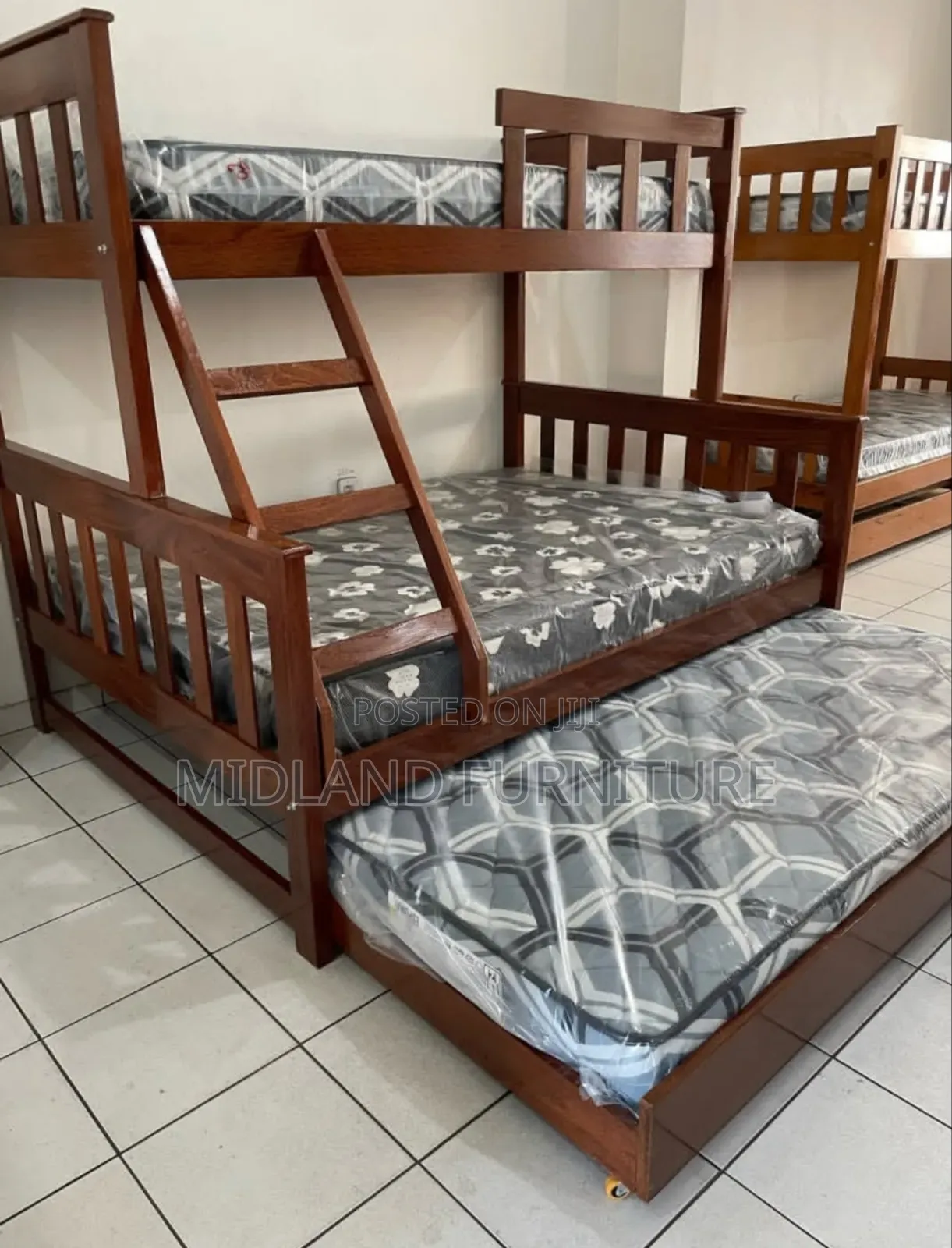 Wooden 3in1 Double Decker Bunk Bed