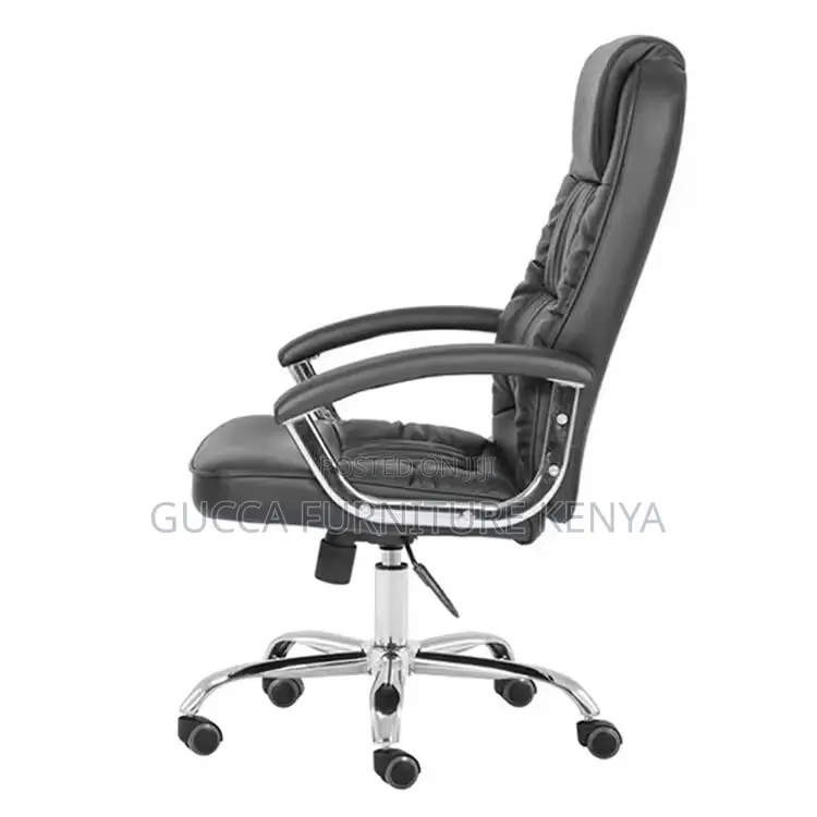 Swivel Leather Office Executive High-back Chair