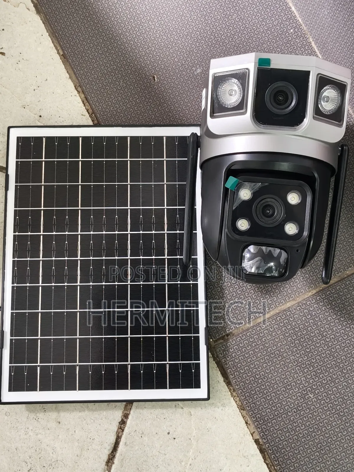 Outdoor Waterproof Solar Powered CCTV Camera Dual Lens 4g Sim Card