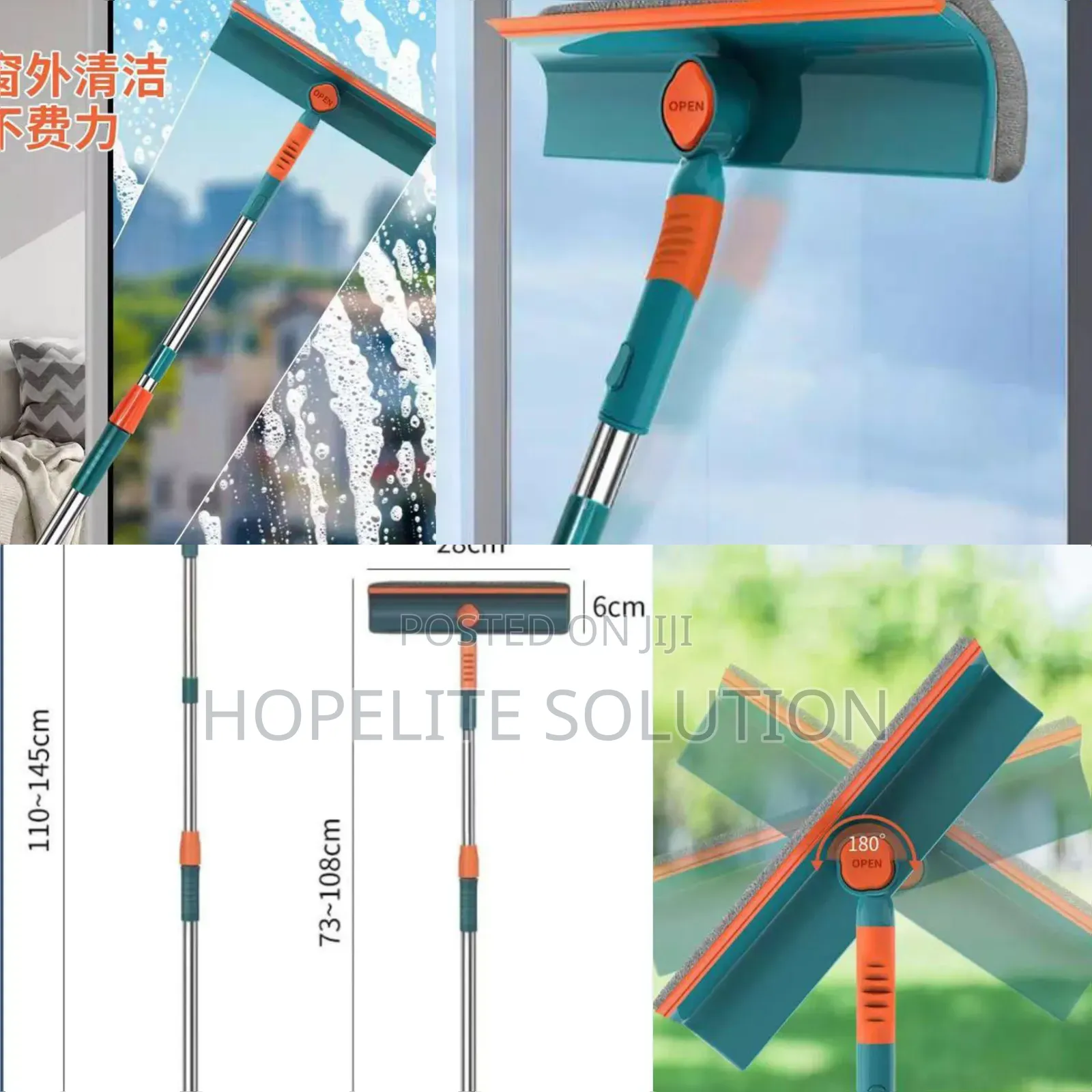 2 in 1 Telescopic Window Cleaner/Wall Mop .