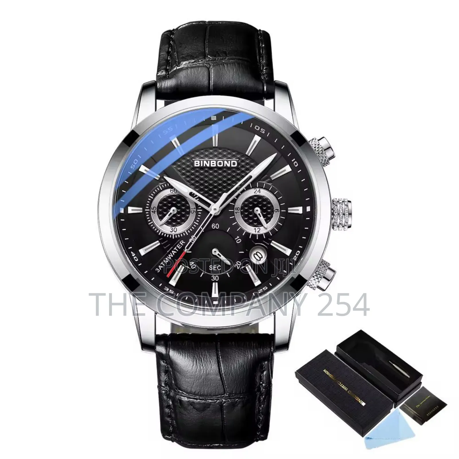 Binbond 61226 Durable Leather Straps. Chronograph Casual Watch