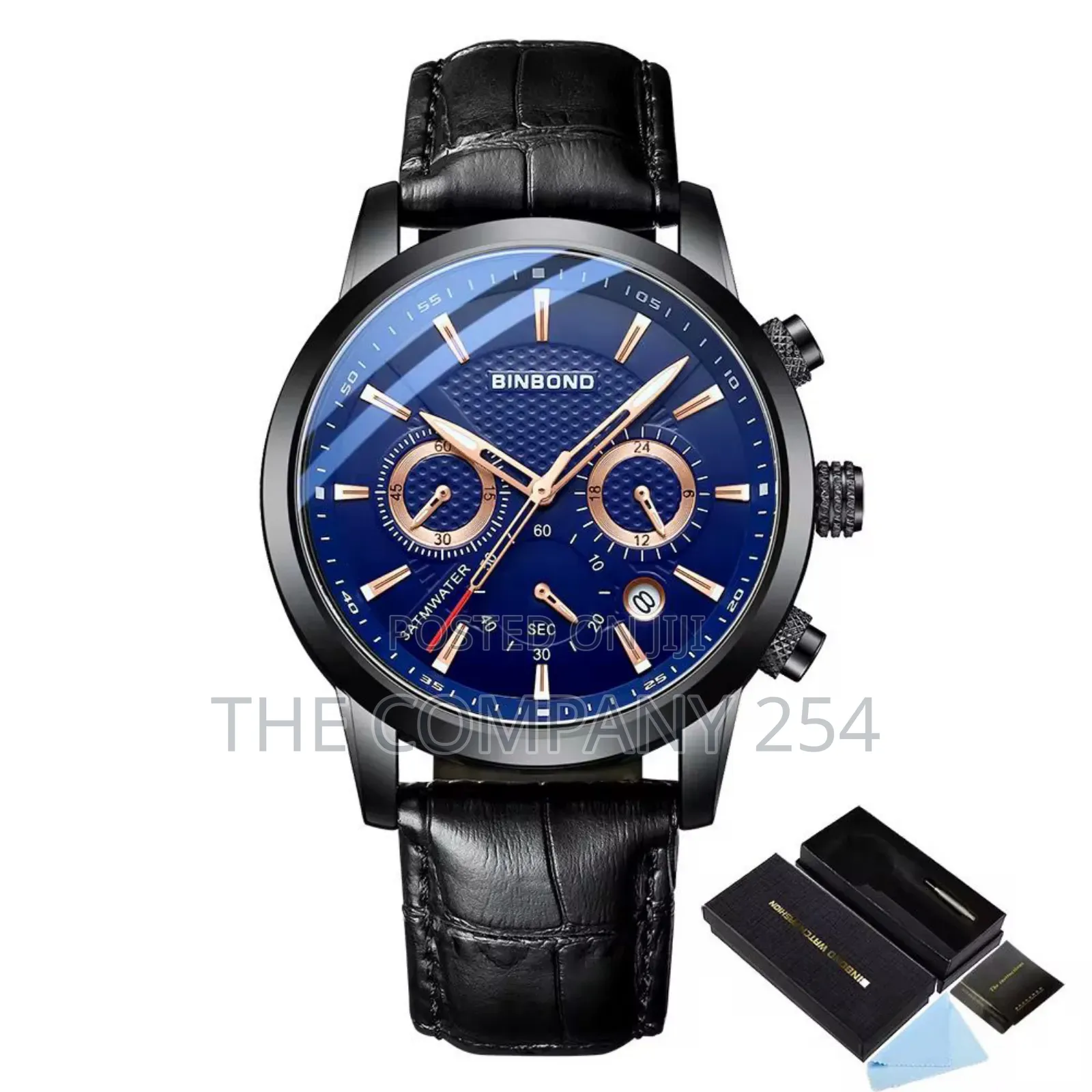 Binbond 61226 Durable Leather Straps. Chronograph Casual Watch