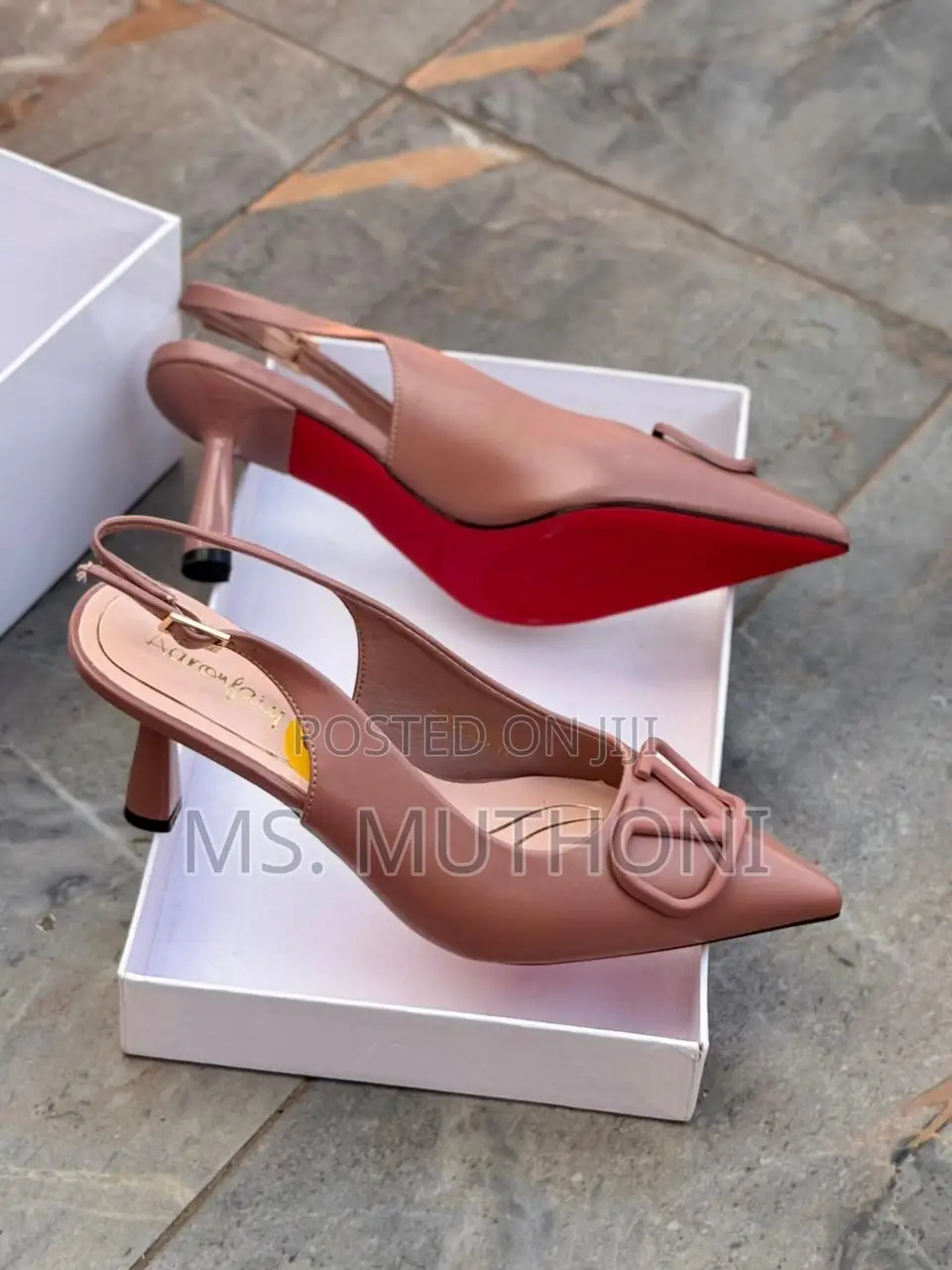 High Quality Leather (Valentino) Slingback Heel* Size 37-42