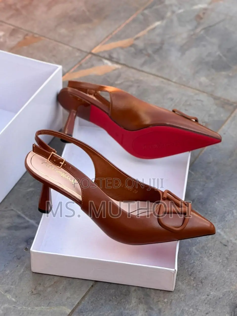 High Quality Leather (Valentino) Slingback Heel* Size 37-42
