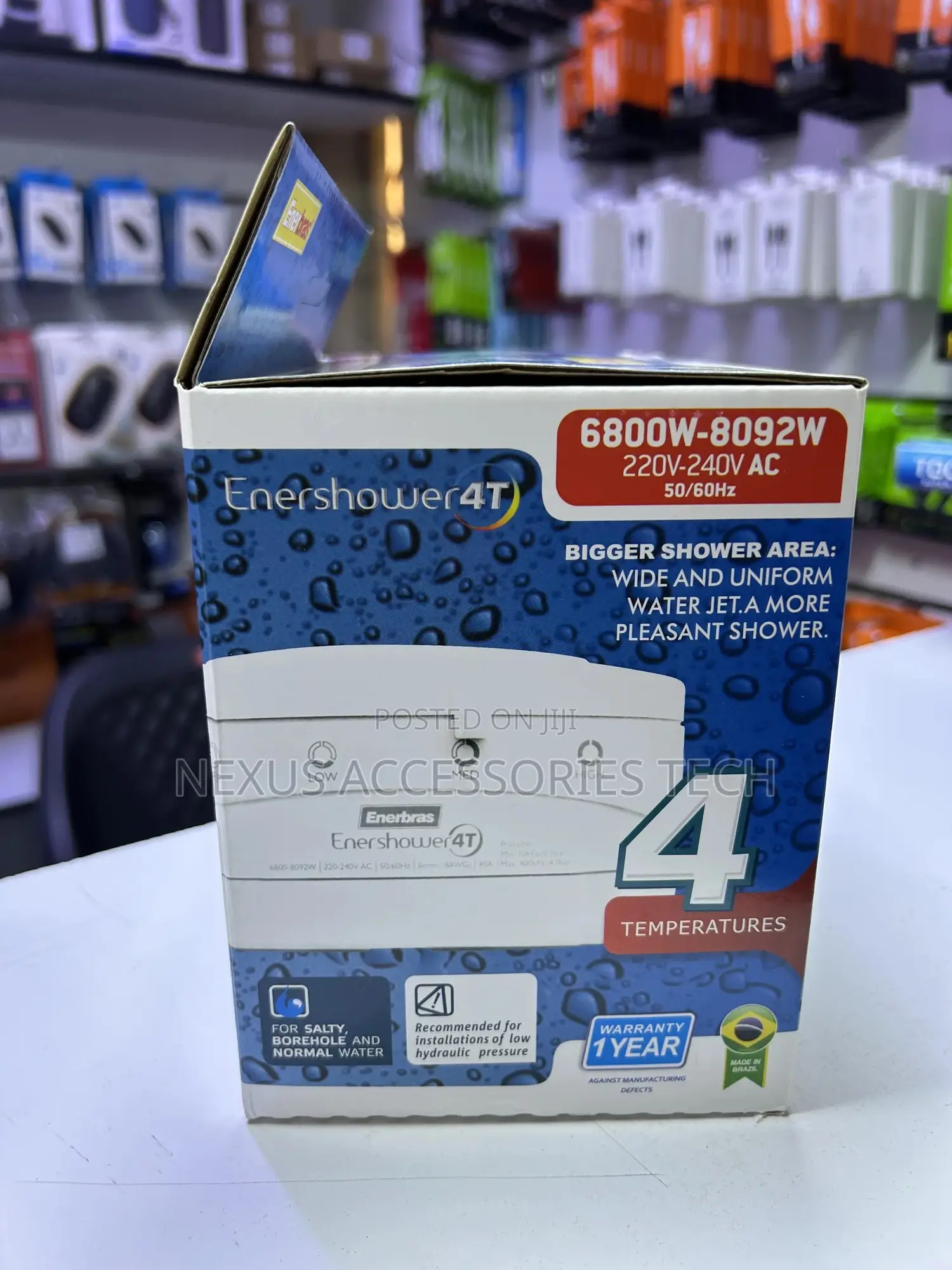 Enerbras Enershower 4t – Instant Hot Water Shower
