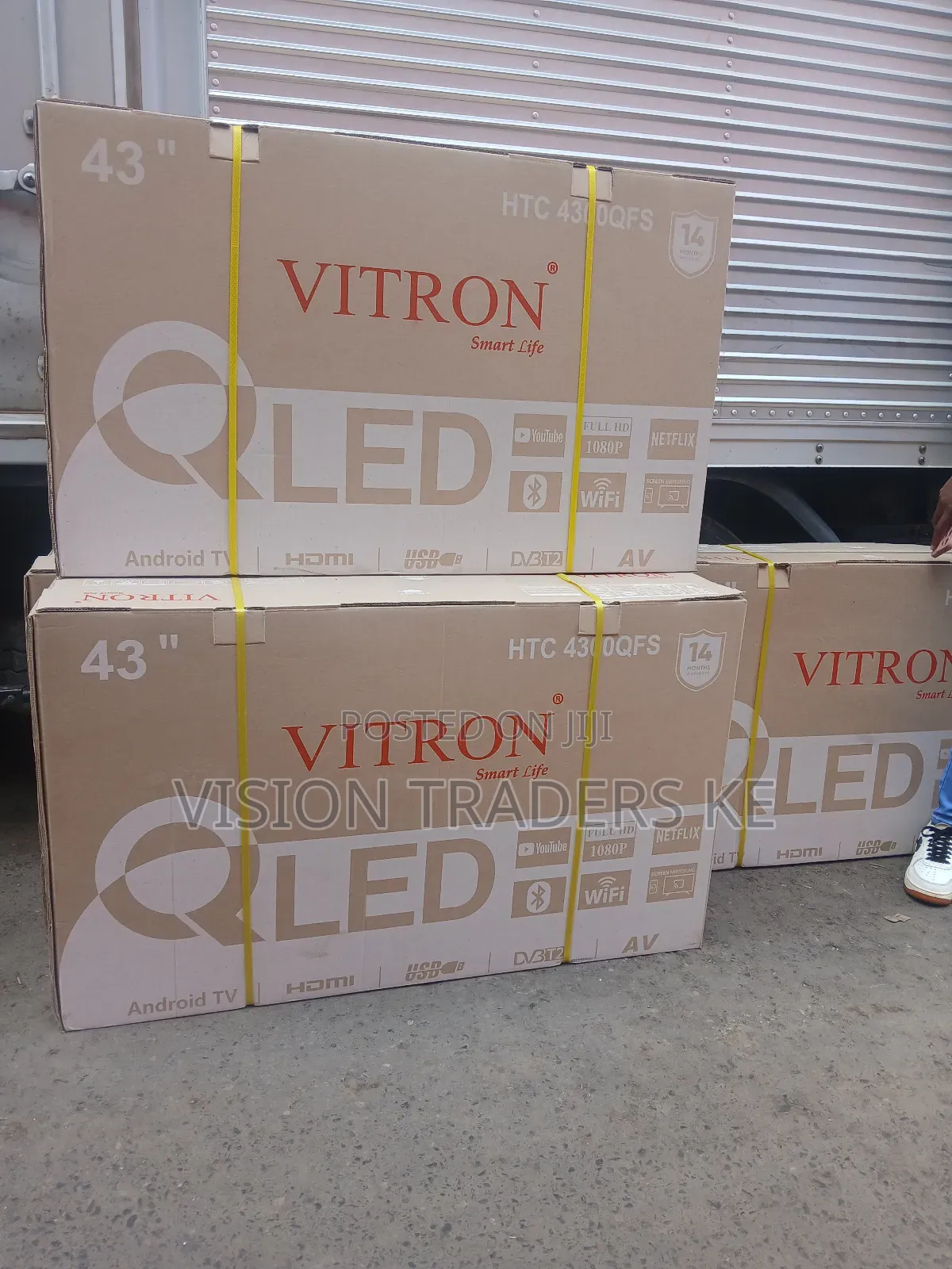 Vitron 43inches Smart Qled Frameless Tv With Bluetooth/Youtube