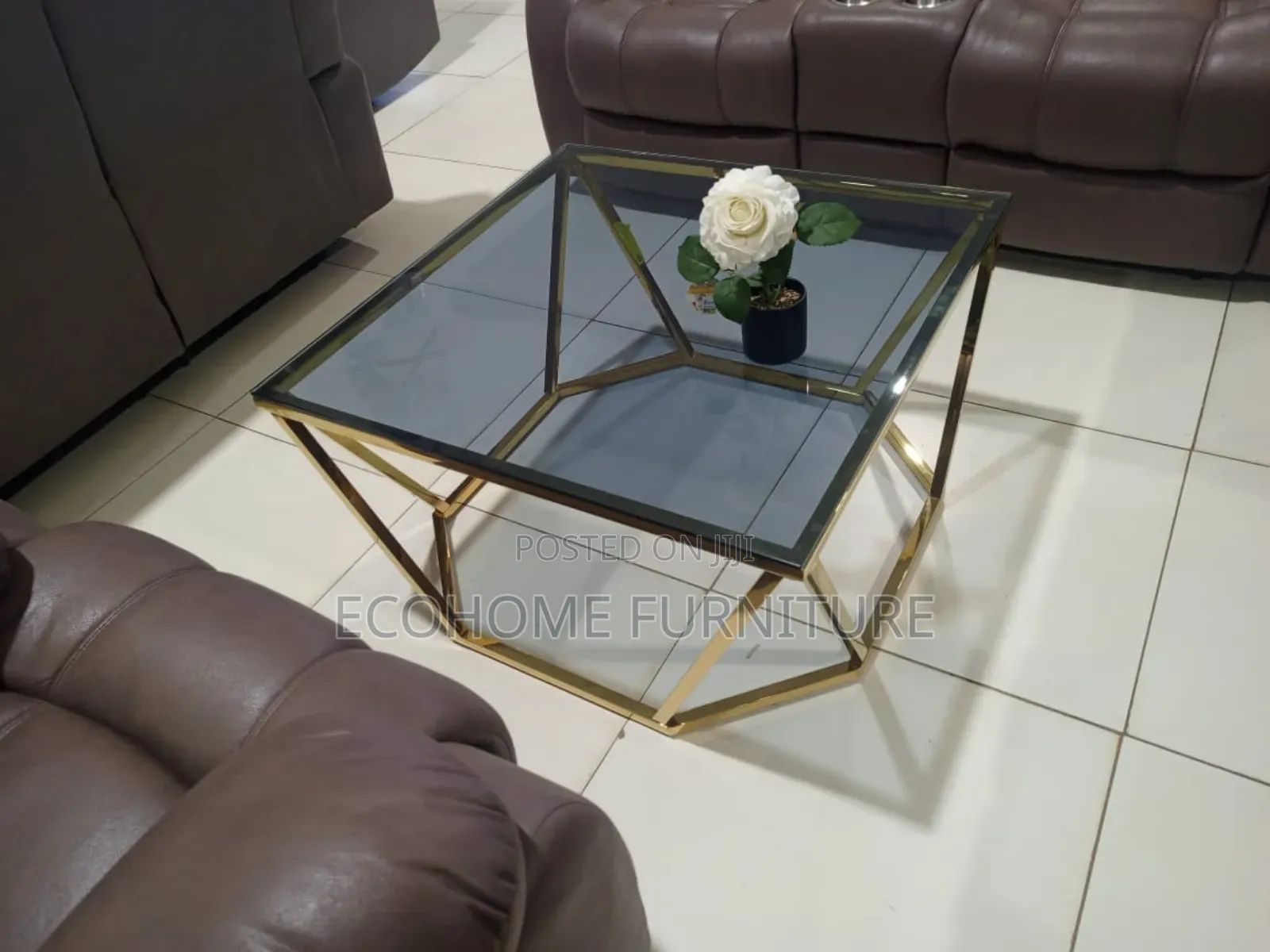 Square Temp Glass Coffee Table