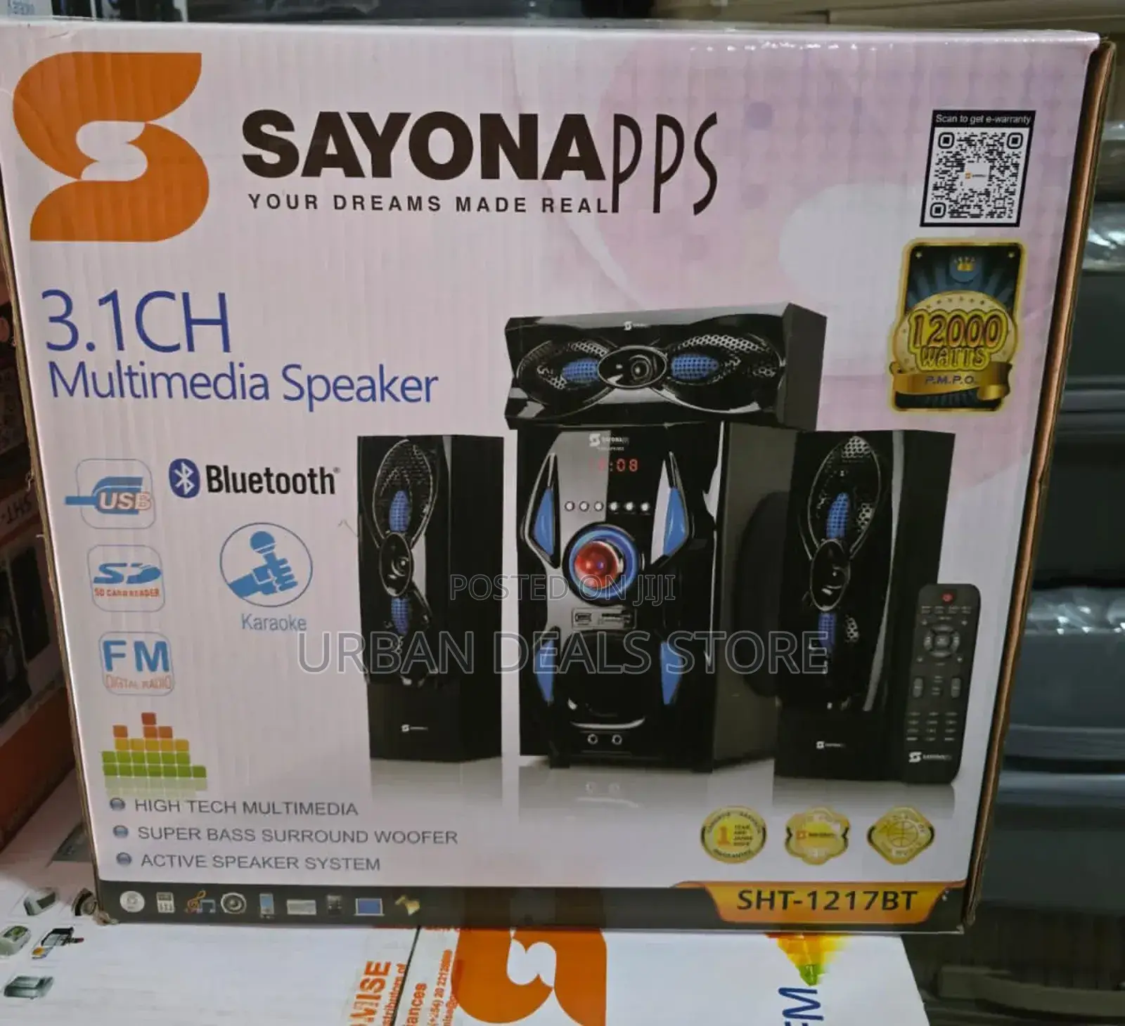3.1ch Sayona SHT 1217 Bt Home System Bluetooth/Fm/Usb