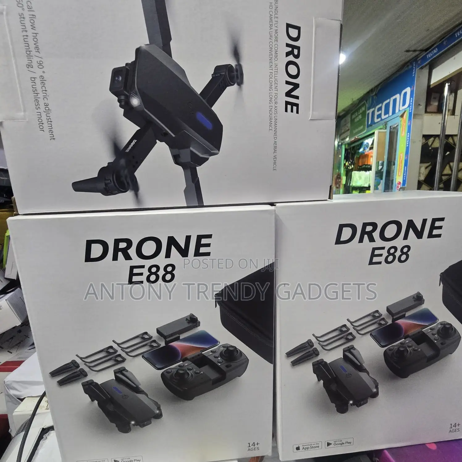 Portable E88 Foldable Drone With One-key Takeoff & Landing