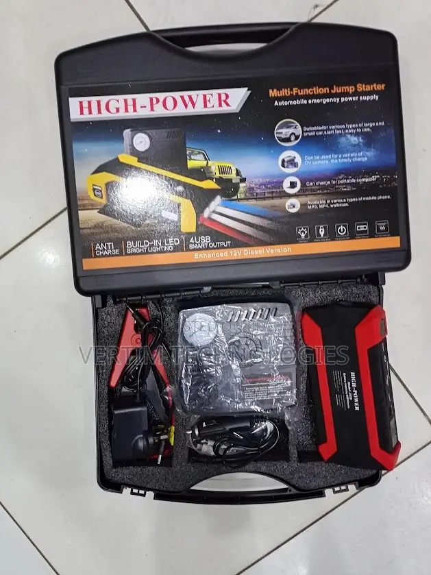 Emergency 12v Car Jump Starter With 99800mah Power Bank Feature