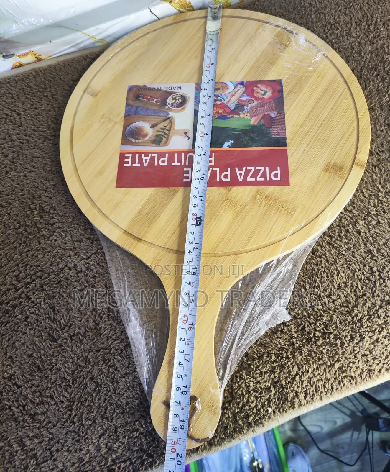 Bamboo Pizza Board Plate / Nyama Choma Board 50cm * 35cm