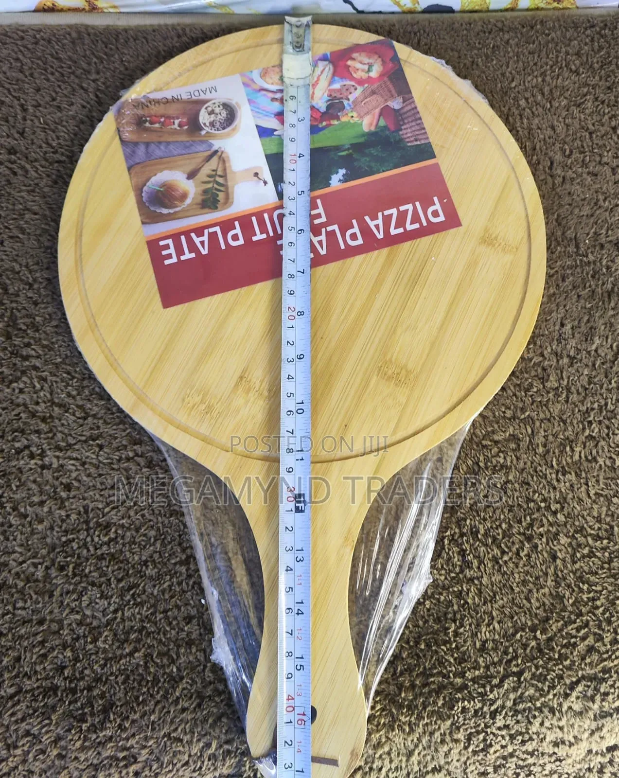 Bamboo Pizza Board Plate / Nyama Choma Board 50cm * 35cm
