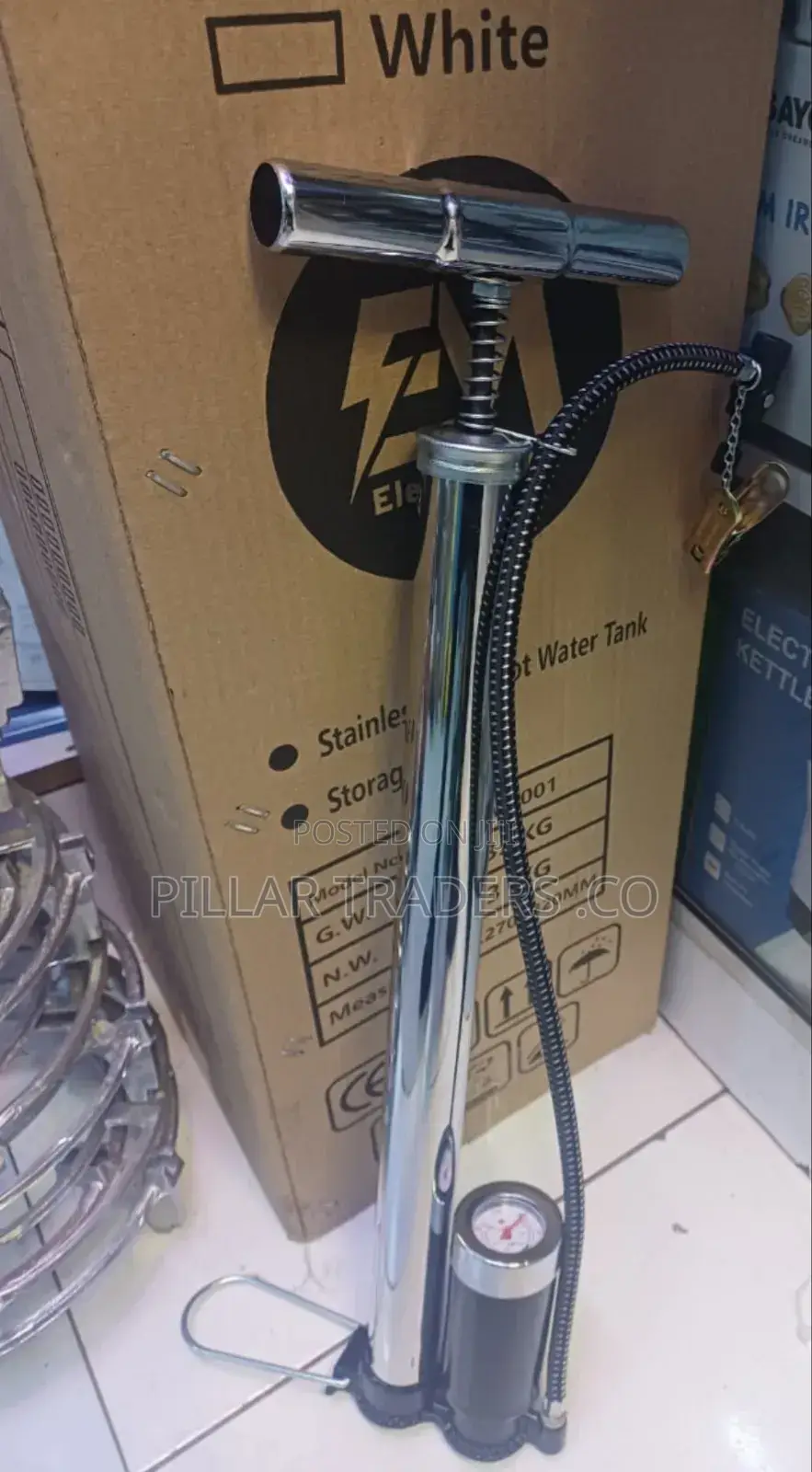 Bike Pump Pressure Bicycle Floor Pump Up to 160psi/11bar With Gauge