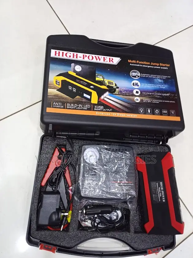 12v 99800mah Car Jump Starter With Air Compressor Pump Durable