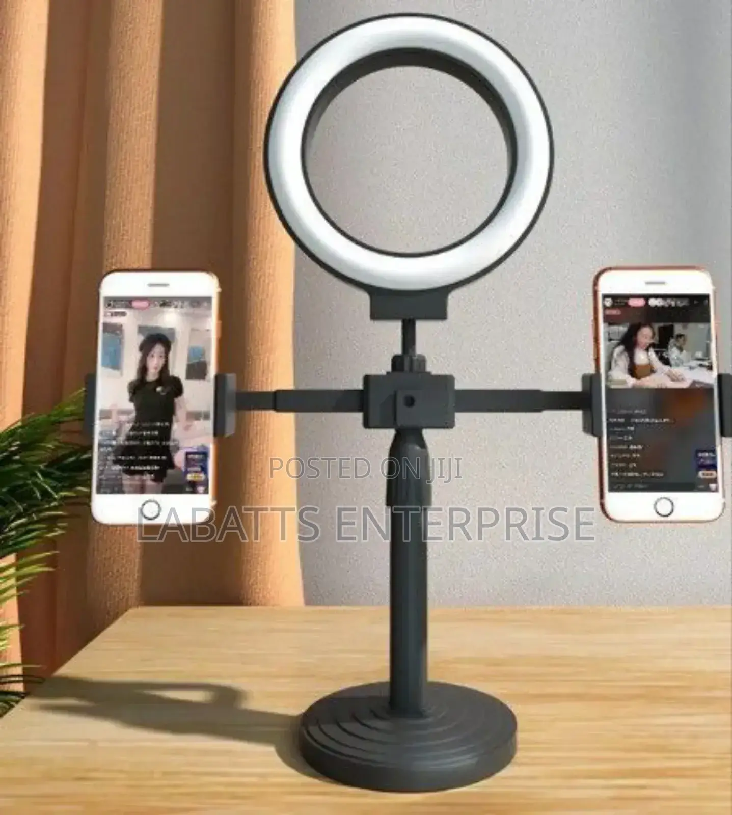 Double Stand Holder With 6" Ring Light