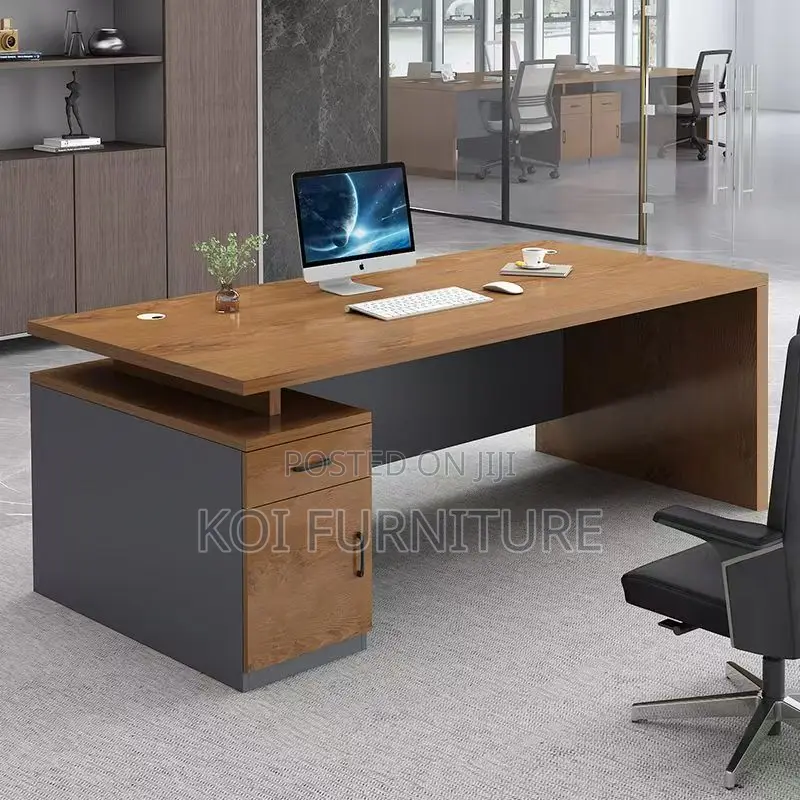 Office Desk : 1.4m Modern Wooden Executive Office Desk