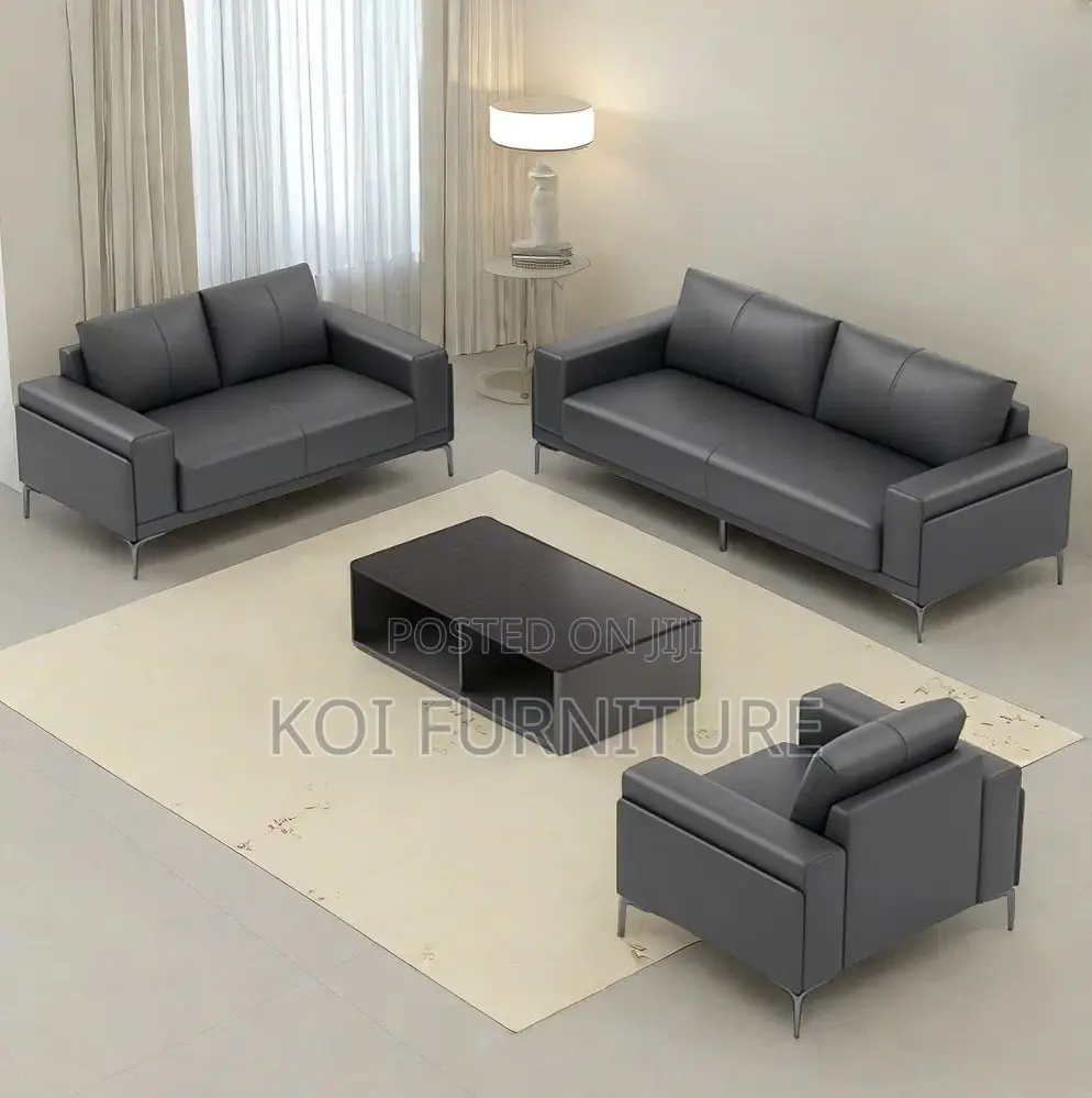 Office Sofa: Modern Upholstered Office Reception Sofa -5 Seater
