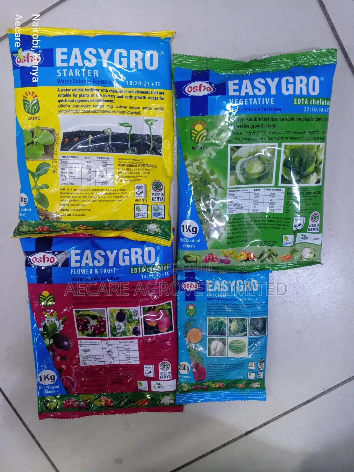 Easy Grow Foliar Fertilizer Starter,Veg, F F, Can 250g,500g, 1kg