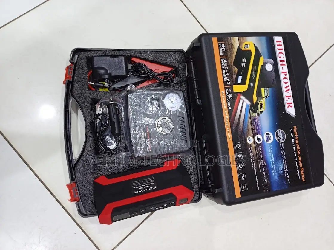 Maintenance-Free 99800mah Car Jump Starter With Tire Inflator