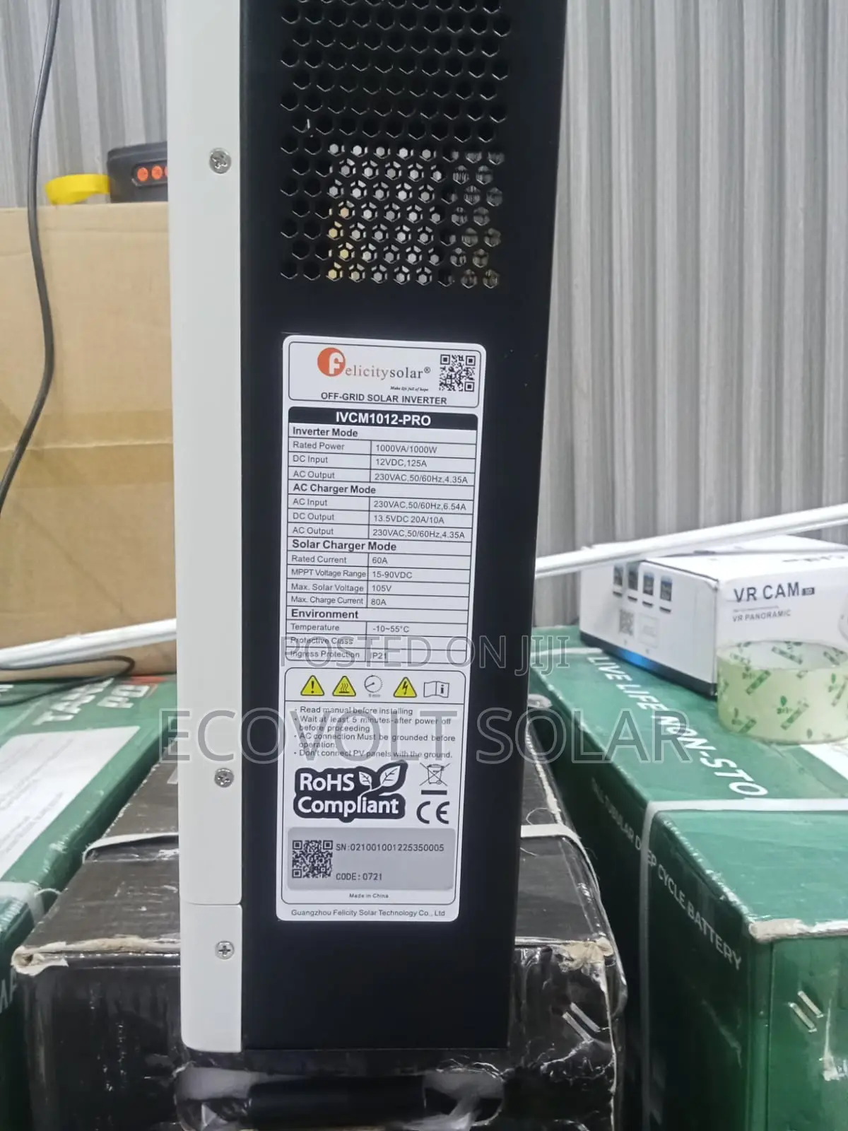 1kva 1kw Felicity Solar Hybrid Inverter 12v
