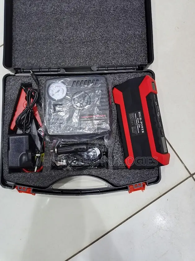 12v 99800mah Multi-Purpose Car Jump Starter With Air Compressor