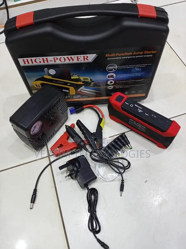 Large Capacity 99800mah Car Jump Starter With Air Compressor Pump