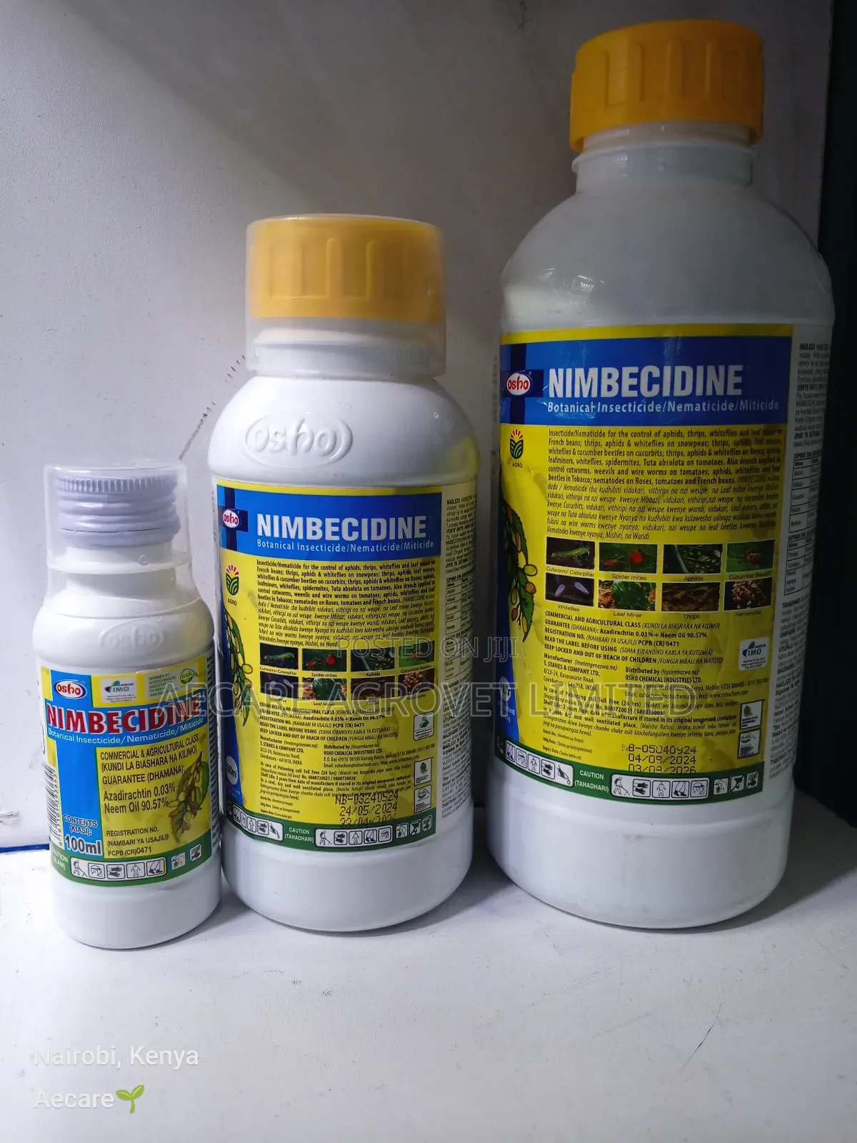 Nimbecidine Organic Insecticide/Nematicide /Miticide 100ml, 500ml, 1l