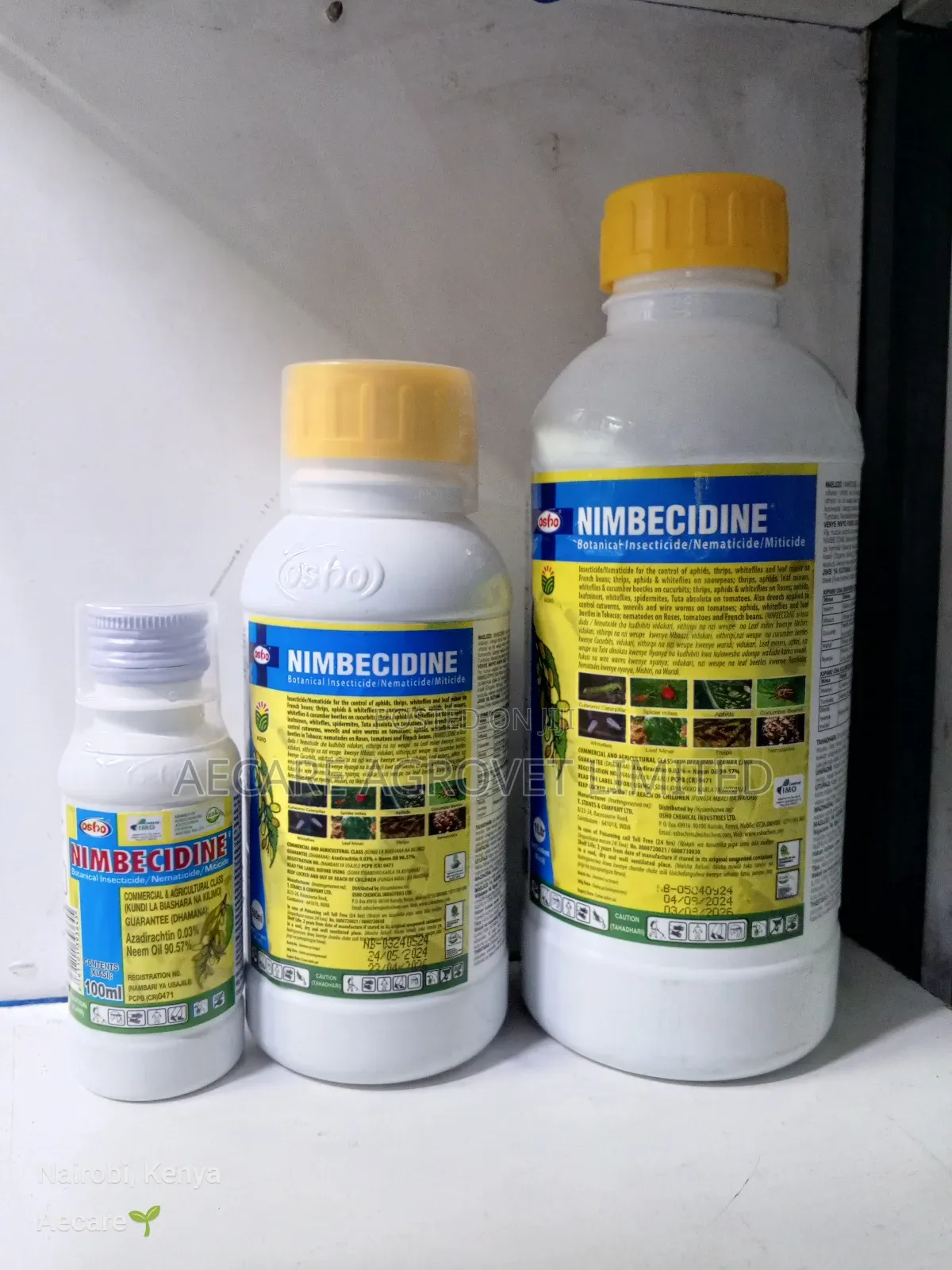 Nimbecidine Organic Insecticide/Nematicide /Miticide 100ml, 500ml, 1l
