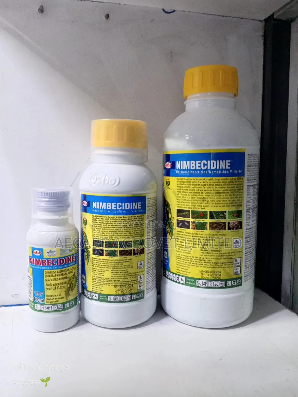Nimbecidine Organic Insecticide/Nematicide /Miticide 100ml, 500ml, 1l