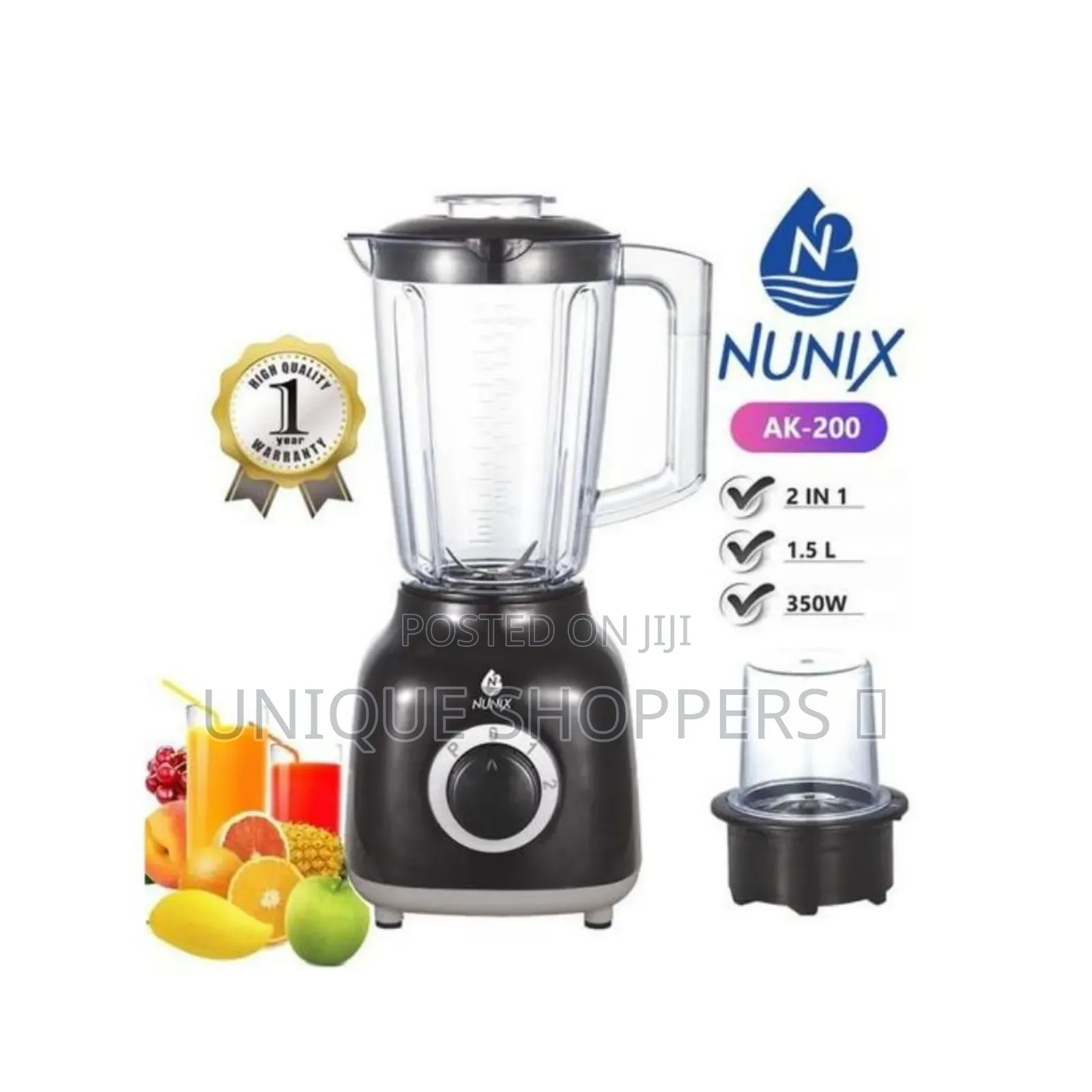 High Quality Ak200 Nunix 2 in 1 Blender 350w