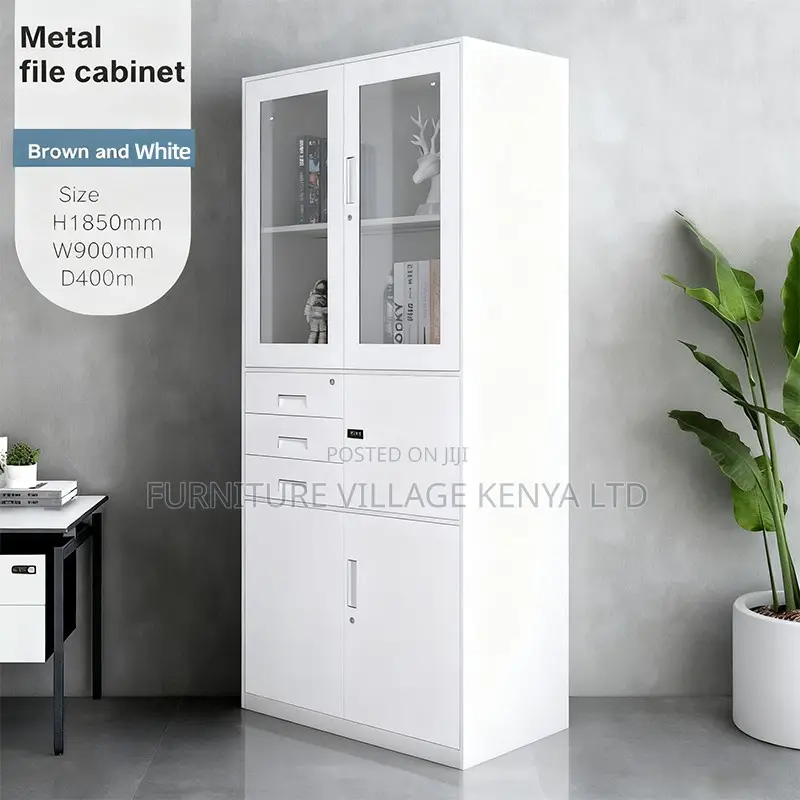 Office Cabinet; 2 Door Office Cabinet With Safe