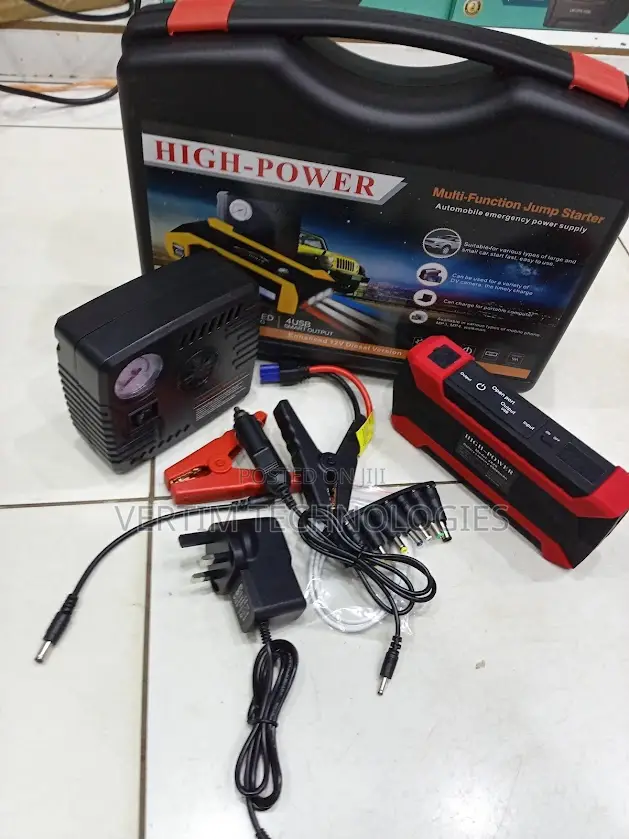 Heavy Duty 12v 99800mah Battery Booster With Air Compressor Pump