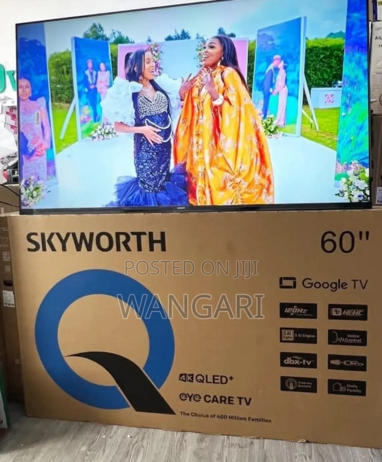 Frameless Skyworth 60 Inch Qled Goggle Tv
