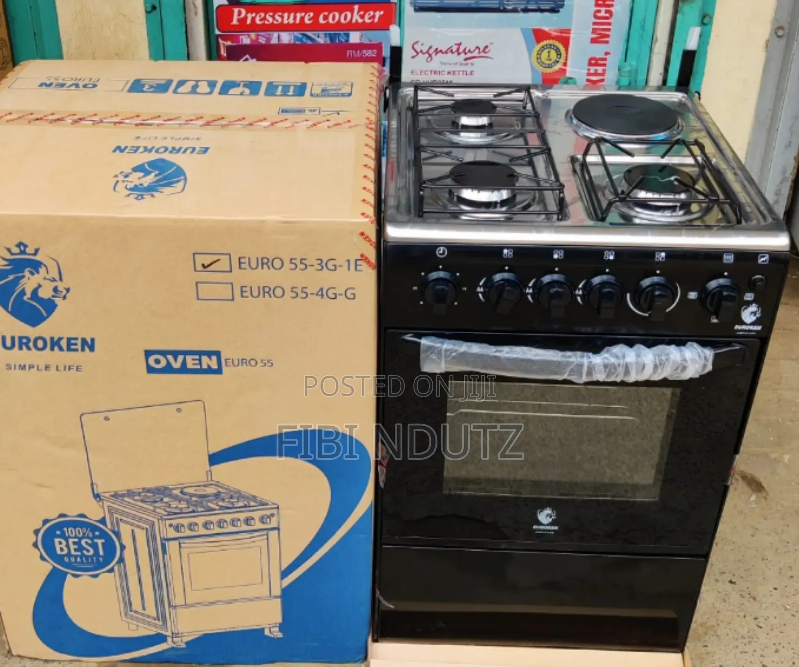 Euroken Standing Cooker 3g+1e With Electric Oven/Gas Cooker