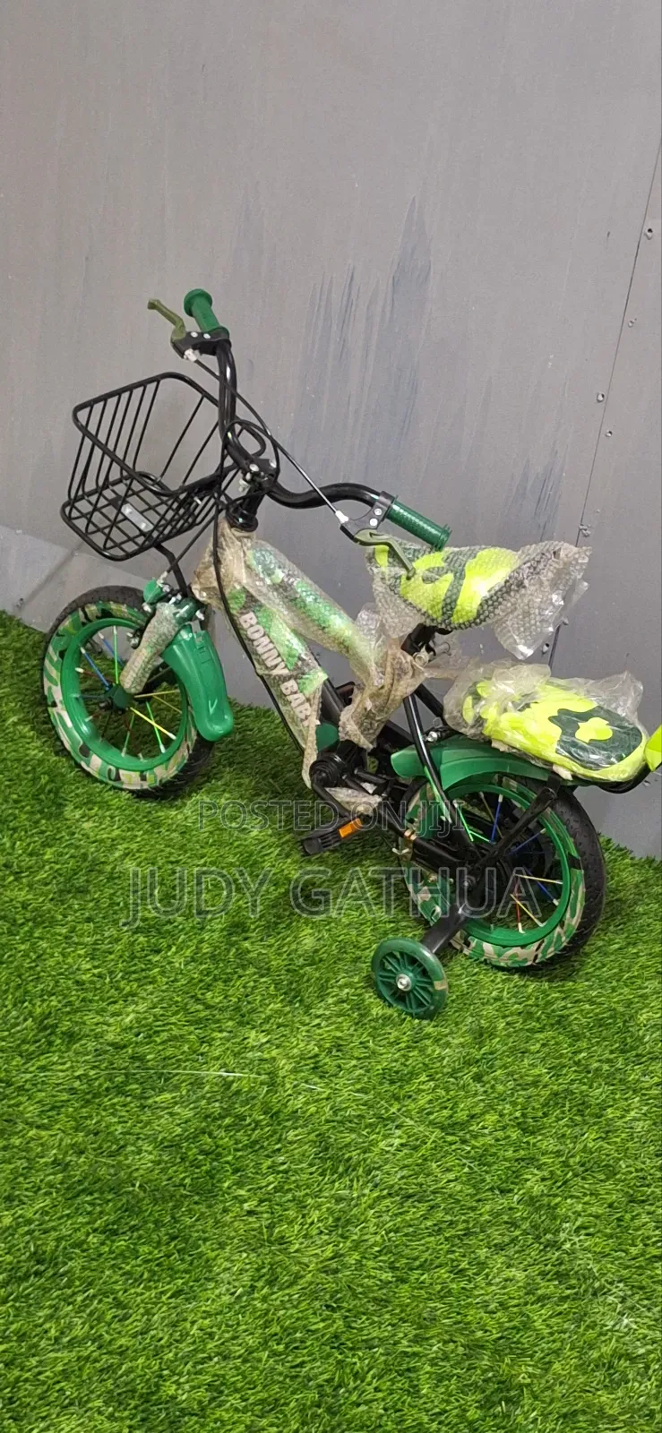 Bike Size 12" Green Army