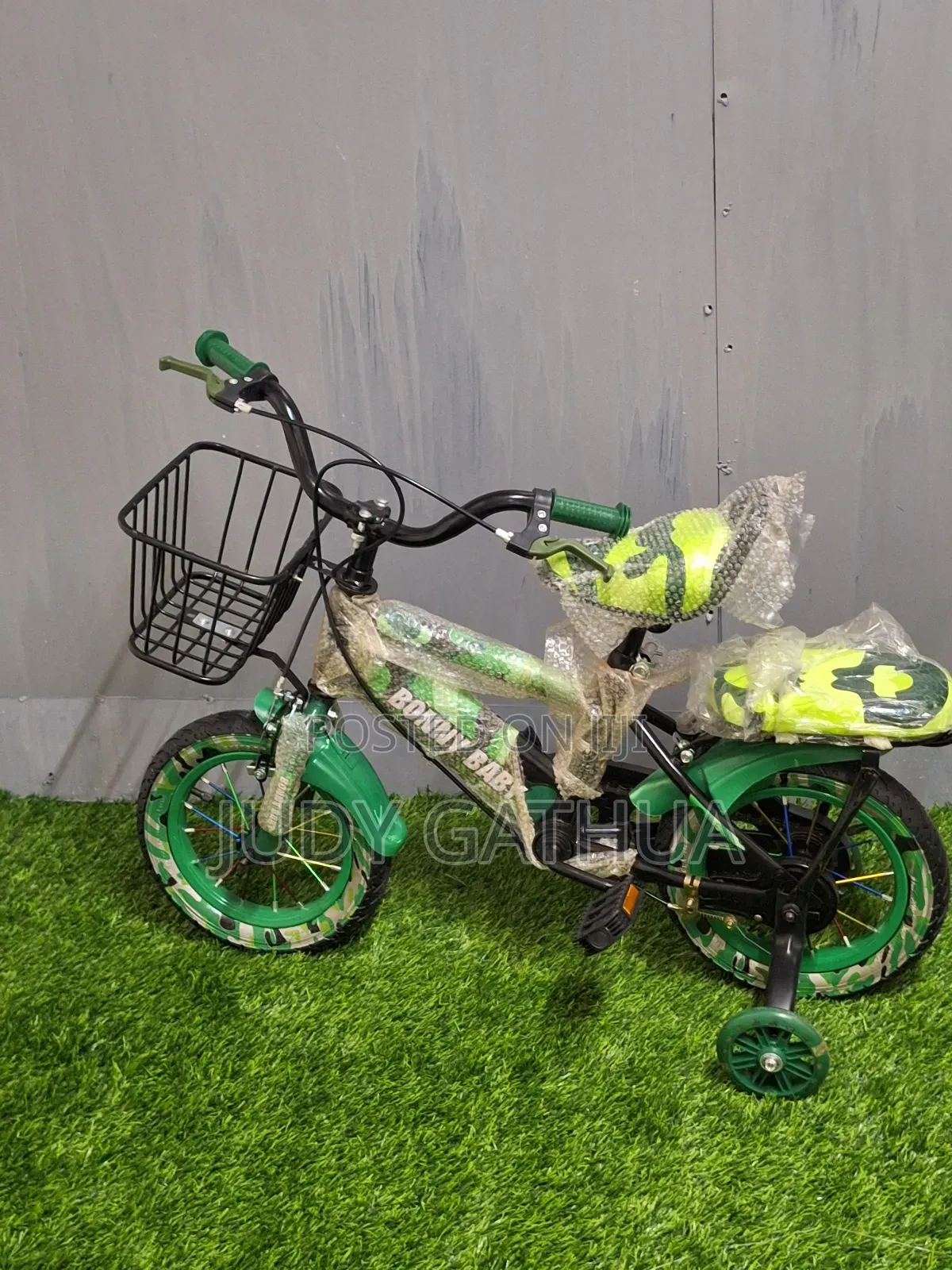 Bike Size 12" Green Army