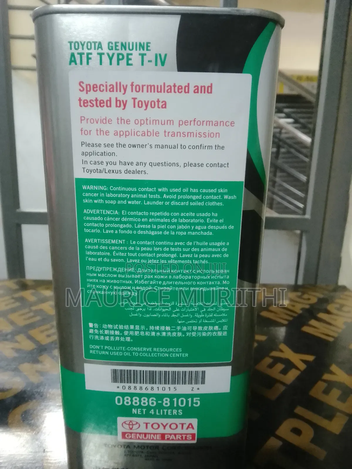 Atf Fluid Toyota T-Iv