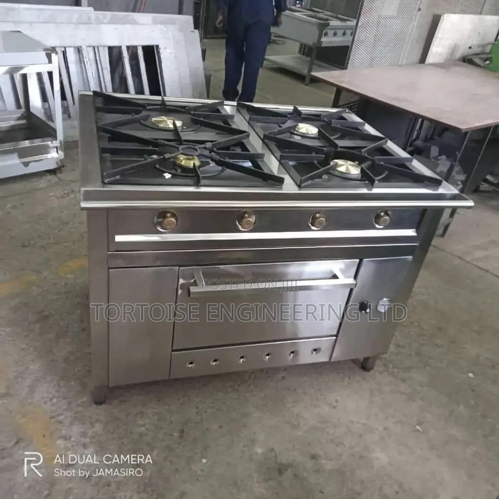 Stainless Steel Four Burner Gas Cookers With Built-in Ovens